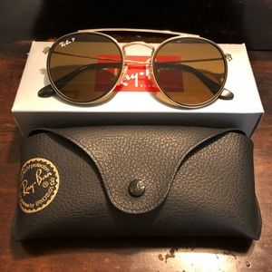Ray-Ban Round Double Bridge Polarized Sunglasses
